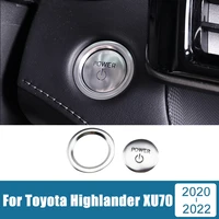 for toyota highlander xu70 2020 2021 2022 car engine push start stop ignition button ring cover cap trim interior accessories
