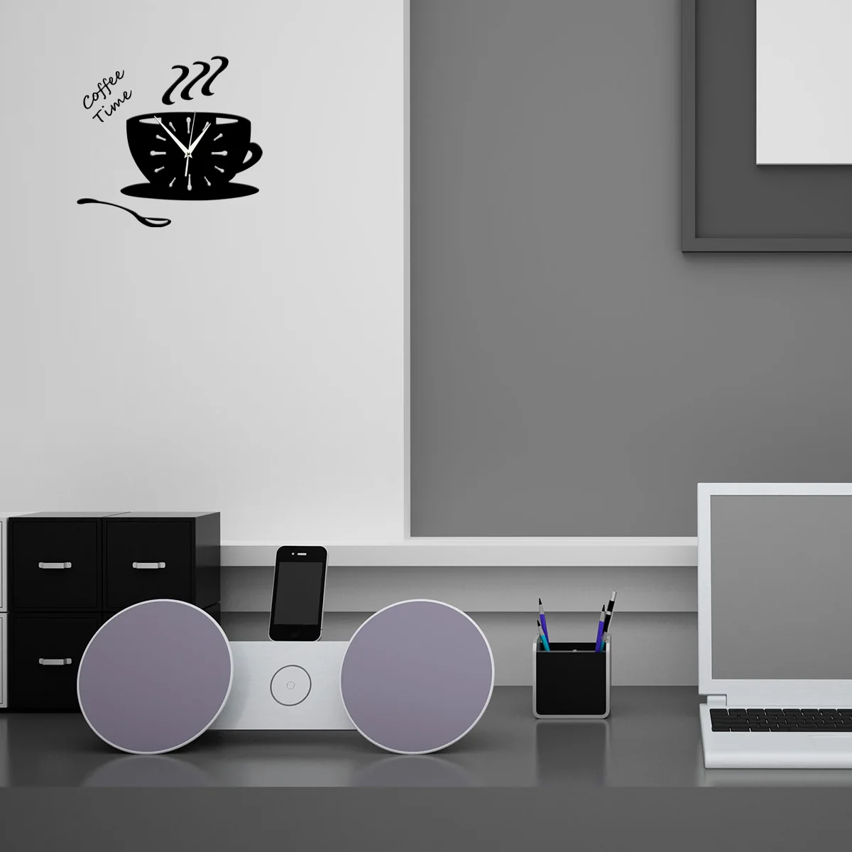 3D DIY акриловые настенные часы современный кухонный домашний декор для кофе в