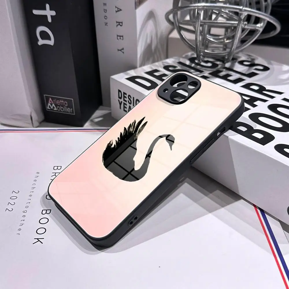 Фото Чехол для телефона Wildflower 3D Black Swan для iPhone 12 13 14 15 16 17 Pro Max Plus, модный, с дизайном «Лебединое озеро», с мягкими краями, HYBXAXC №4
