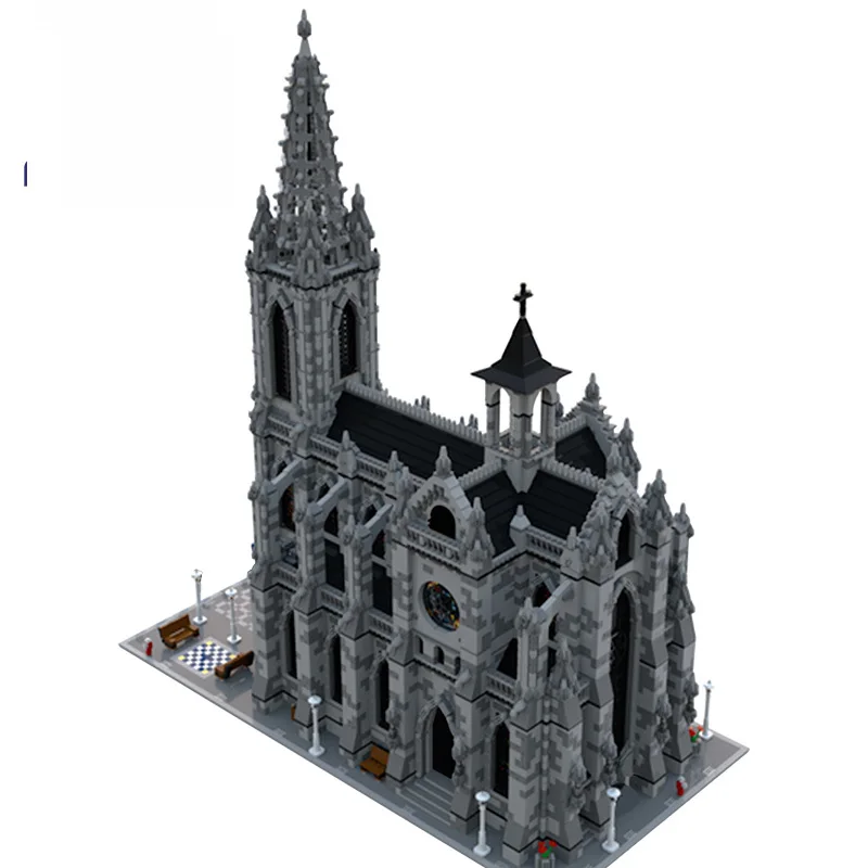 

21787 шт. строительные блоки MOC всемирно известная архитектура средневековый Ретро Собранный собор набор для сборки DIY кирпичи образовательны...