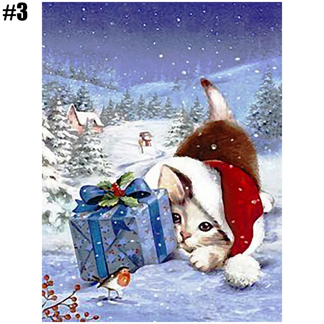 

Christmas 5D Diamond Painting Greeting Card Xmas Snowman Santa Claus Diamond Embroidery Cross Stitch Kit Crafts Birthday Gifts