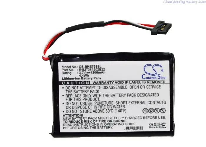 Фото Сменный аккумулятор 3.7V 1200mAh для Becker BE7934, BE7988, Traffic Assist Highspeed II 7988, Traffic Assist 7934, Z100 №3