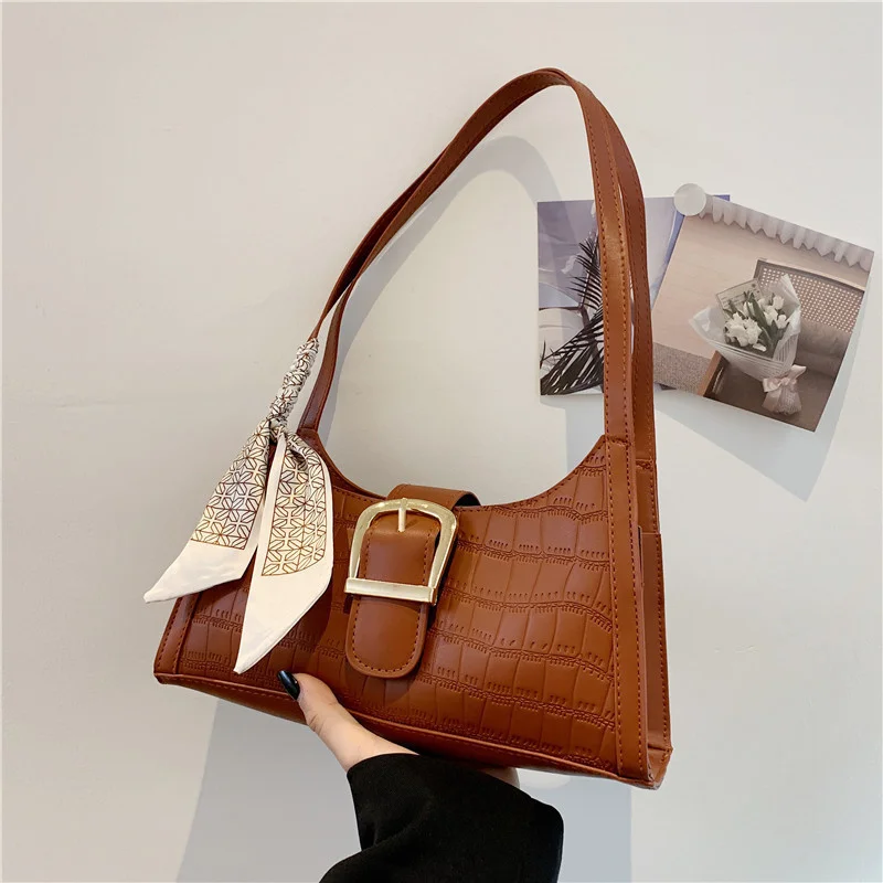 

Женская сумка через плечо с шарфом, из ПУ кожи