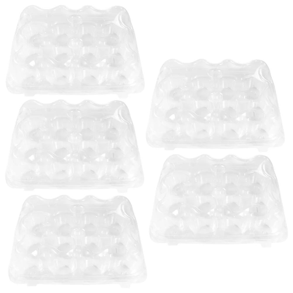 

5 Pcs Plastic Cake Tray Pastry Containers Stand Egg Tart Holder The Pet Cupcake Carrying Case Travel