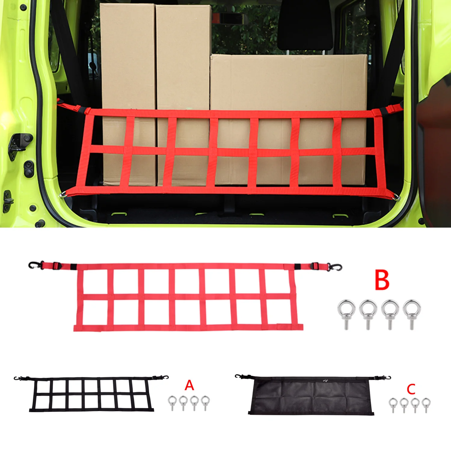 

Stowing Tidying For Suzuki Jimny 2019 2020 Car Trunk Box Net Trunk Cargo Net Organizer For Jimny Car Styling Accessories