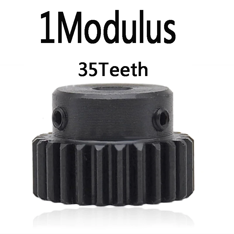 

1M35T Spur Gear Metal Motor Boss Gear 1 Modulus 35Teeth with Keyway Hole 3X1.4mm 4x1.8mm 5x2.3mm