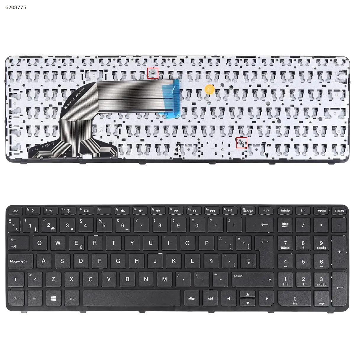 

SP Клавиатура для ноутбука HP Pavilion 15-e059eo 15-e059so 15-n214eo 15-n214so 15-n215eo 15-n215so 15-e005so Глянцевая черная рамка