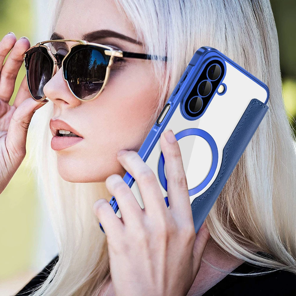 Кожаный чехол-флип с отделениями для карт и магнитной застежкой для Samsung Galaxy A57 A56 A55 A37 A36 A35 A27 A26 A17 A16 A15 5G, чехол-бумажник (art.: 3920daa074bc8) - 3920daa074bc8