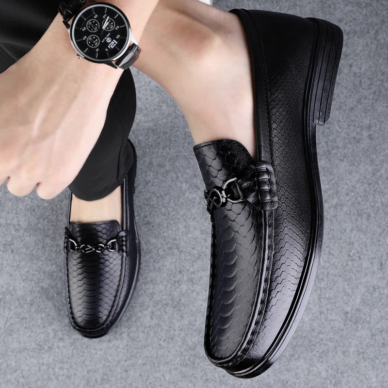 Fashion Luxury Men Dressing Shoes High Quality Casual Business Shoes Hot Sale Formal Men's loafers Comfortable Soft driving flat images - 6