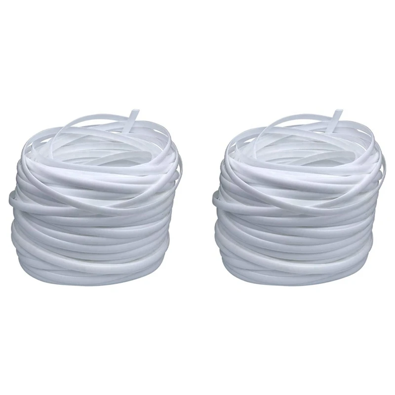 

2X Wicker Repair Supplies Synthetic Rattan Material, Durable Patio Furniture Repair Kit White