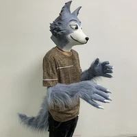anime beastars legosi cosplay glove mask tail latex adult animal costume props wolf claws