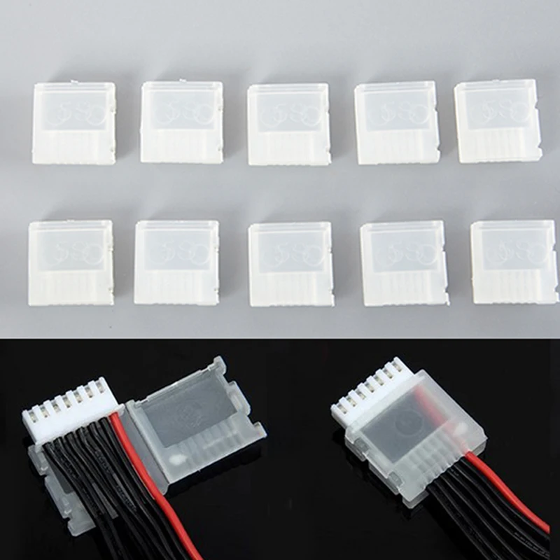 

AB Clip 2S 3S 4S 5S 6S Head Protector For Lipo Battery JST-XH Balance Wire Protection Plug Savers Connector DIY RC Parts 10Pcs