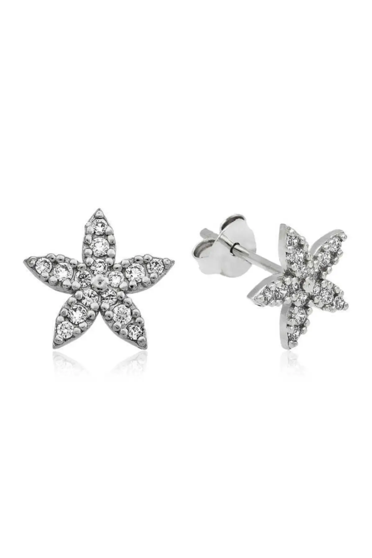 

Silver Flower Studded Lady Earrings