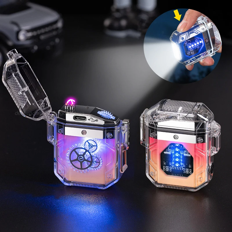 

Usb Arc Lighter Gear Rotation Ignition Rechargeable Electric Plasma Windproof Waterproof Lighters Smoking Accessories Gadgets
