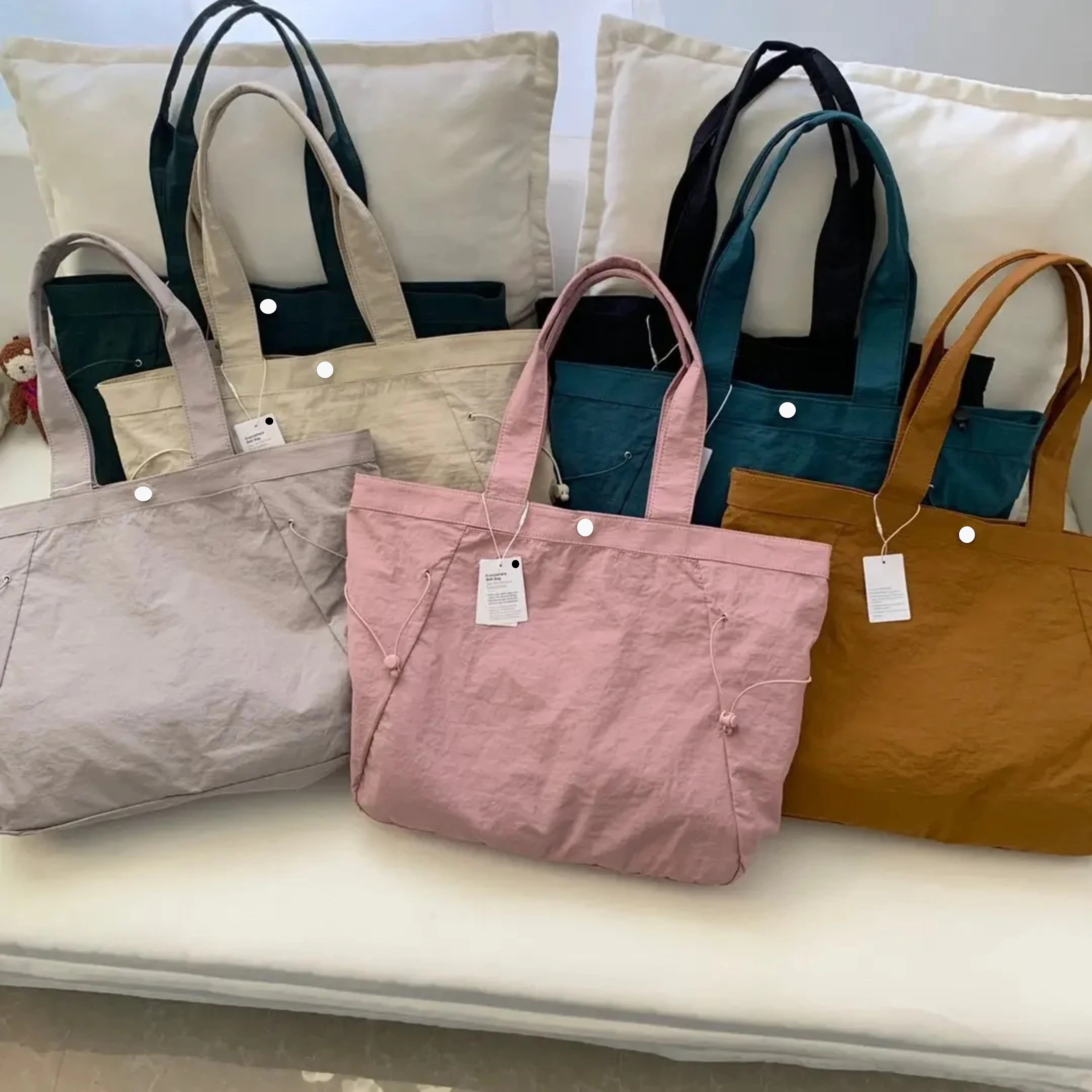 NWT Luluwomen Side-Cinch Shopper Bag 18L Large Capacity Commuting Shoulder Bag Tote Bag Waterproof Fabric Sports Fitness Bag