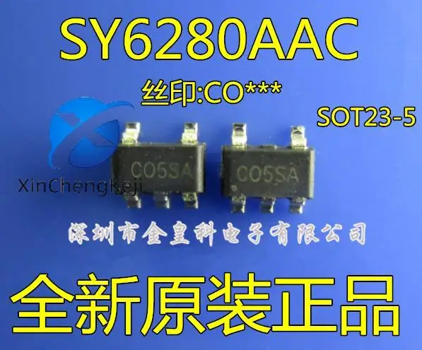 

20pcs original new SY6280AAC SY6280 screen printed CO3 switch current limiting protection