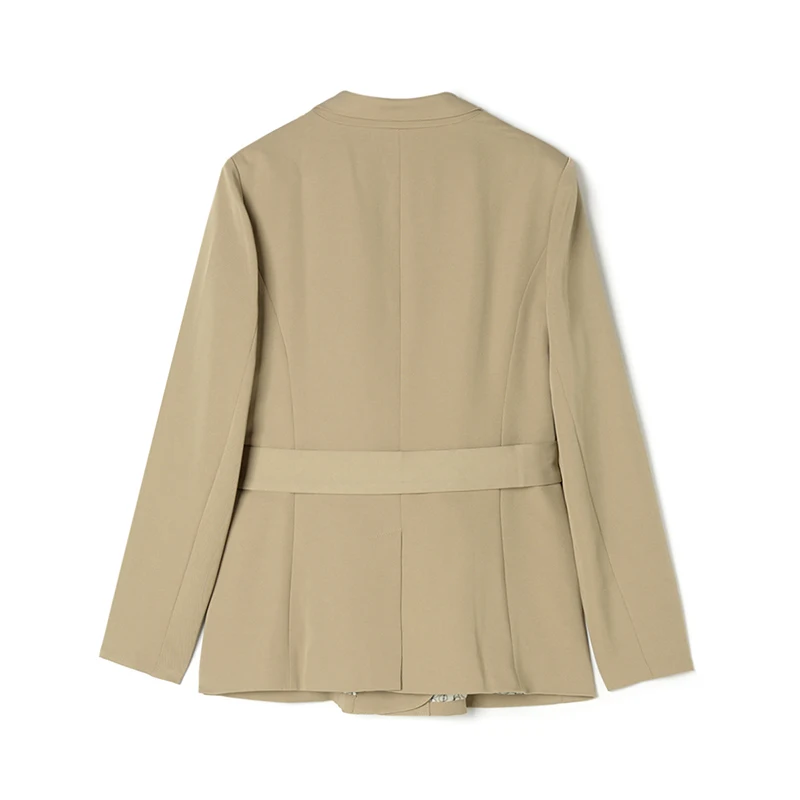 Coffee Mall Promotion Brand Discount Women clothes Spring and Autumn Professional Temperament High Sense Top Mid-Length Outer... |