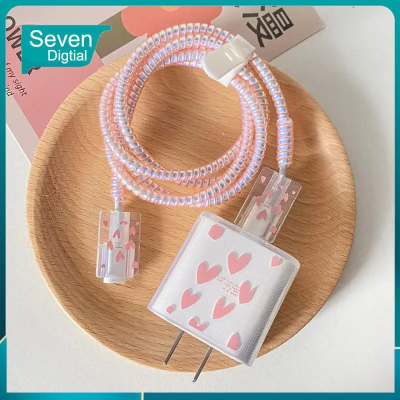 

1 Pcs Portable Wire Protector Tpu Chargers Protector For Iphone Convenient Charger Head Protective Sleeve Office Accessories