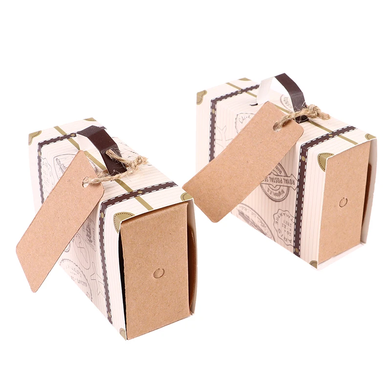 Kraft Paper Chocolate Favor Gift Boxes Travel-inspiring Favor Box Party Decor Supplies
