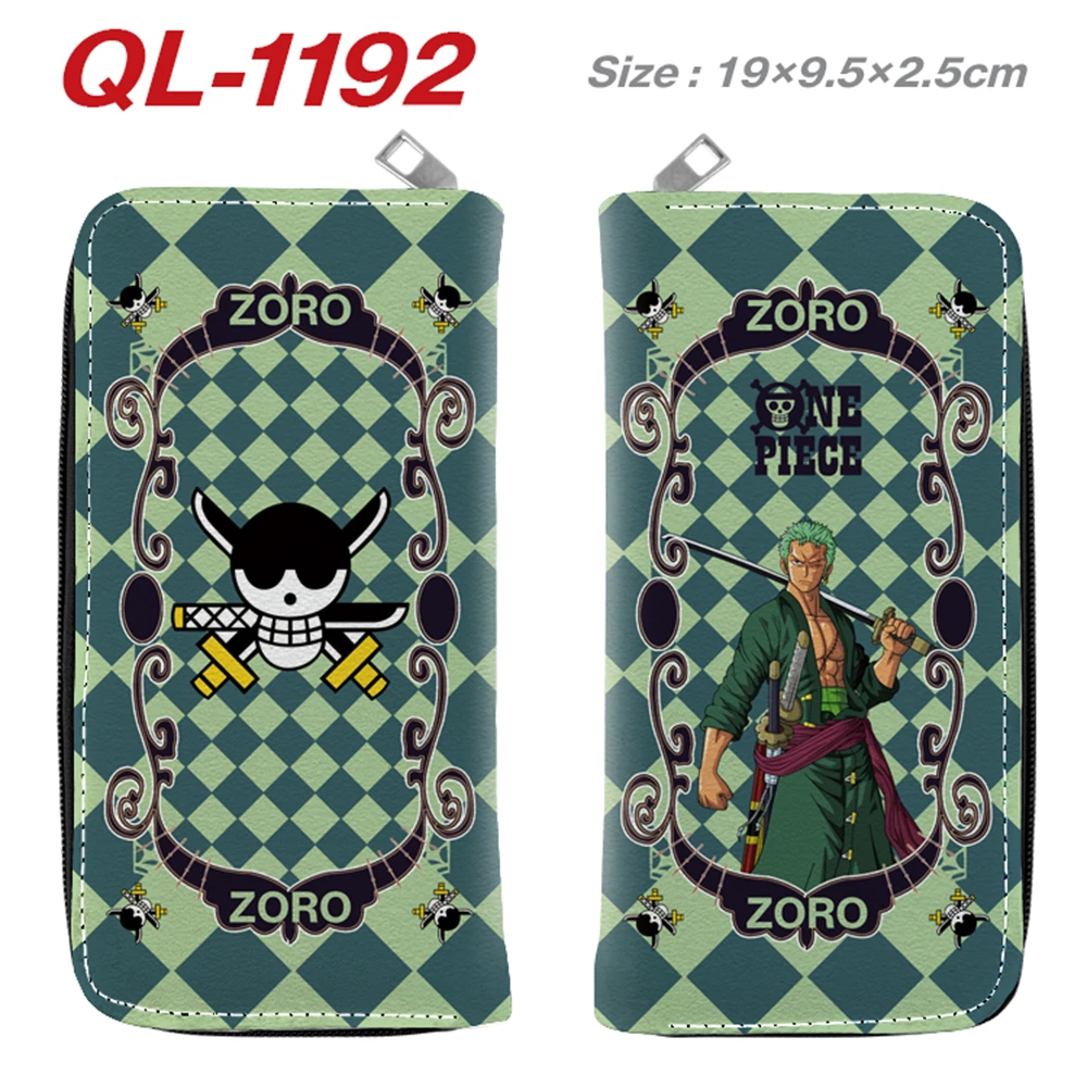 

Anime One Piece PU Long Wallet Leather Purses Zipper Card Holders Layers Casual Coinbag Cosplay Handbag Unisex Money Bag Gifts