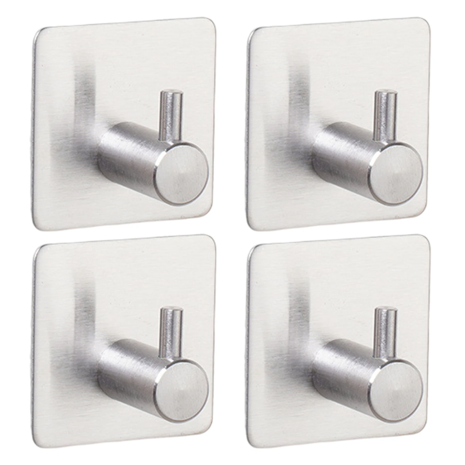 

4pcs Hanging Robe Towel Hook Washroom Round Shape Heavy Duty Adhensive Hotel Kitchen Durable For Bathroom Clothes Wall Mounted