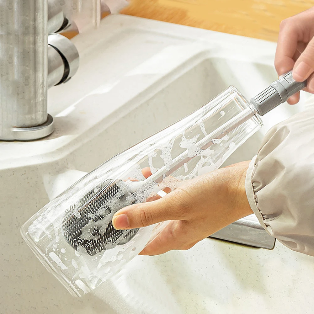 2 шт. инструмент для чистки стеклянной посуды кружки выдвижная гибкая ваза