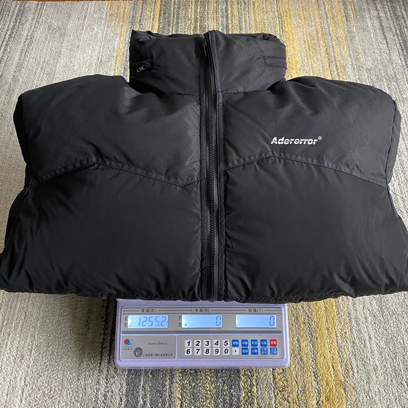 New Heavy 1225g Winter Trend Ader Error Color Matching Warm Down Jacket Fashion Ader Erro High Quality Men Women 1:1 Jacket