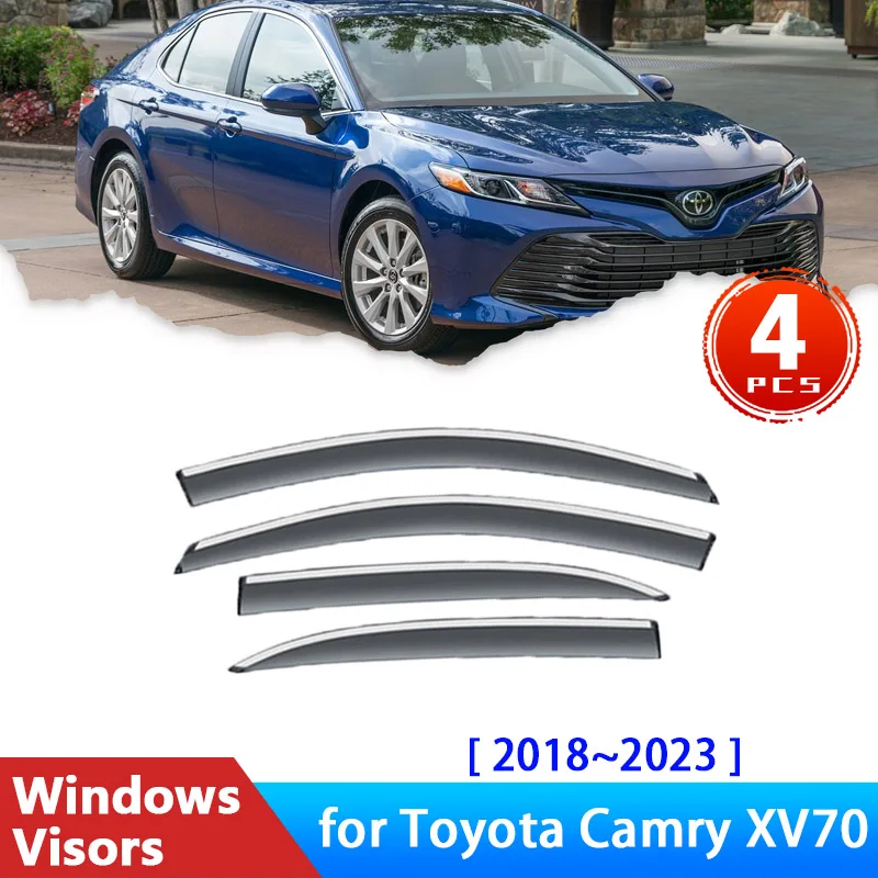 Deflectors for Toyota Camry XV70 70 2018~2023 Accessories Daihatsu Altis TRD Hybrid Car Side Windows Visors Rain Eyebrow Guards