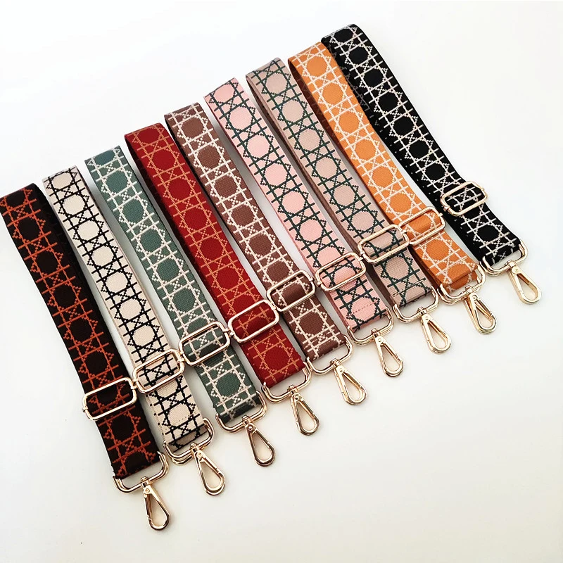

3.8cm Wide Women Bag Strap Nylon Handbag Belt Shoulder Bag Strap Replacement Handles Bag Accessories Adjustable Belt for Bags