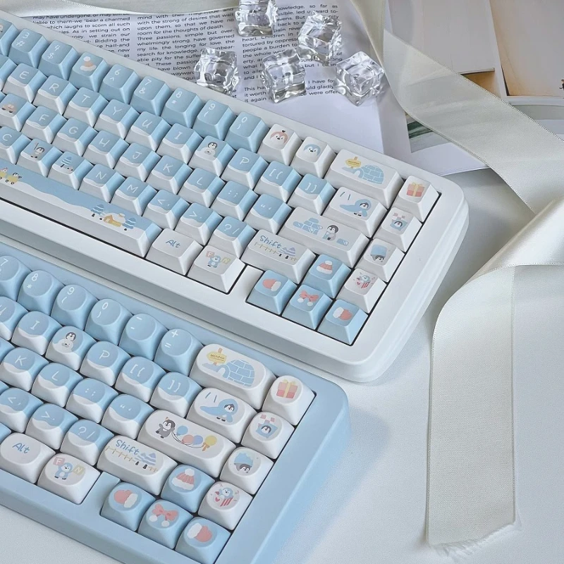 Клавиши с маленьким пингвином персонализированные клавиши ручной росписью