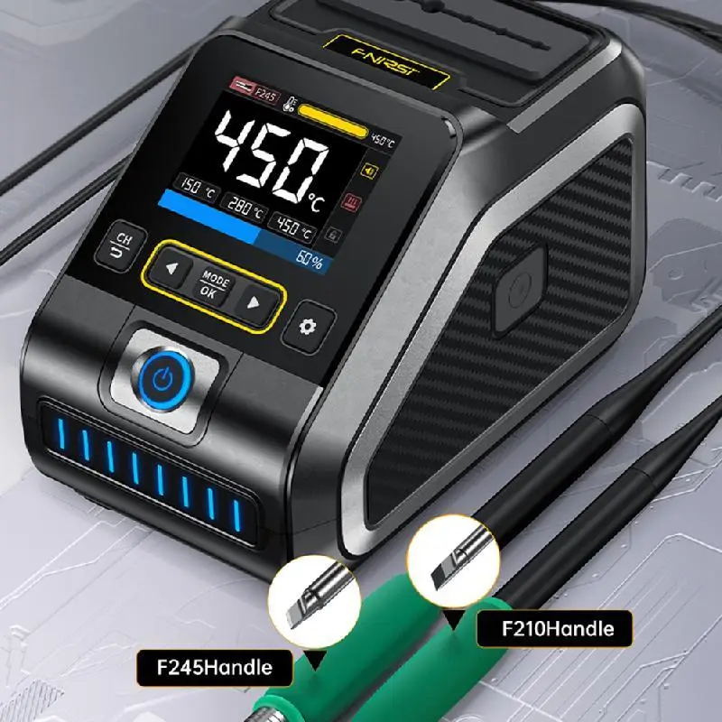 FNIRSI DWS-200 200 Вт паяльная станция C210/C245 ручка с пайкой рука помощи электронный