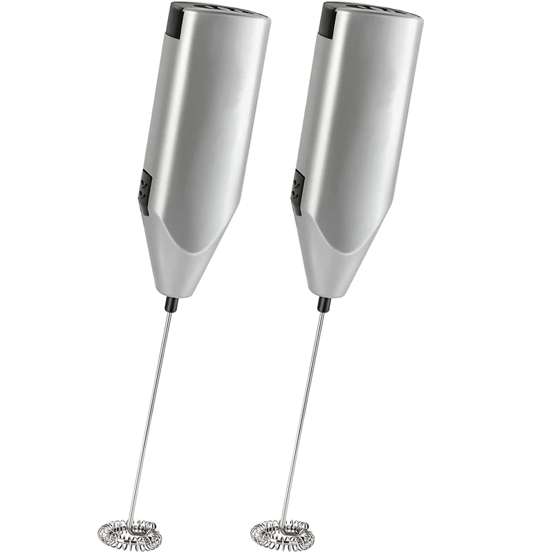 2X Milk Frother Quiet Hand Held Frother Whisk High Powered M