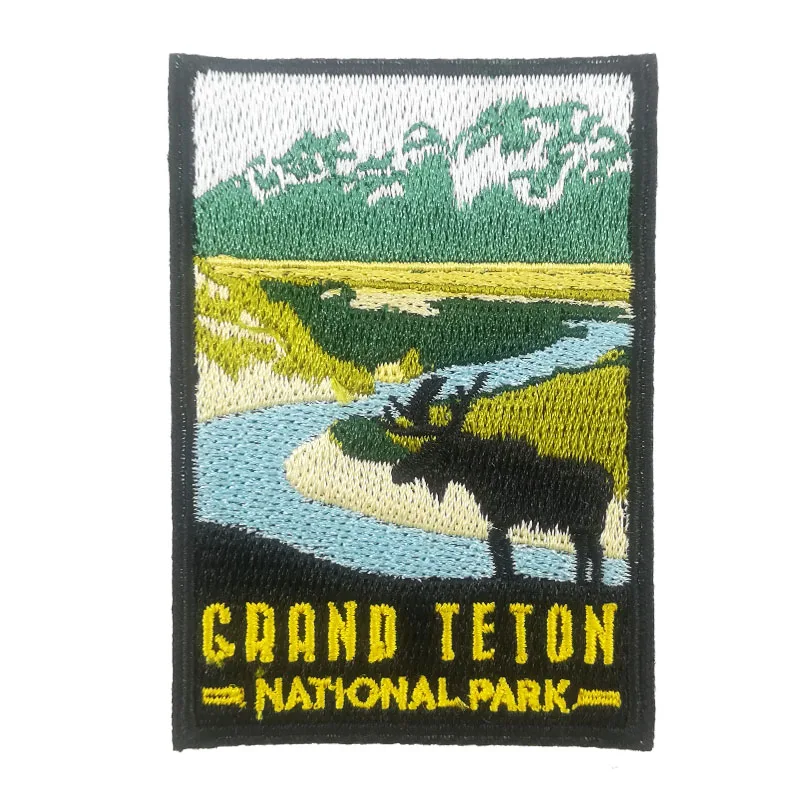 3-дюймовые нашивки GRAND TETON дорожный Сувенирный значок Байкерский жилет с