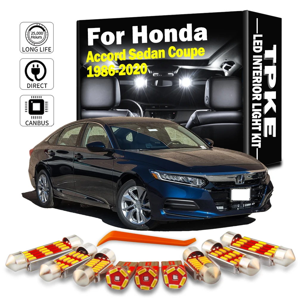 

TPKE Canbus для Honda Accord Sedan Coupe 1986-2020 Белый светодиодный комплект внутреннего освещения купол багажник номерной знак лампа автомобильные аксессуа...