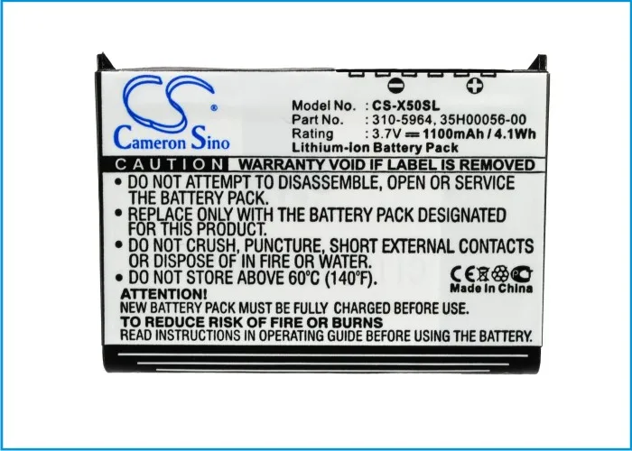 

CS 1100mAh Battery For DELL 310-5965 U6192 Axim X50 Axim X50V Axim X51 Axim X51V