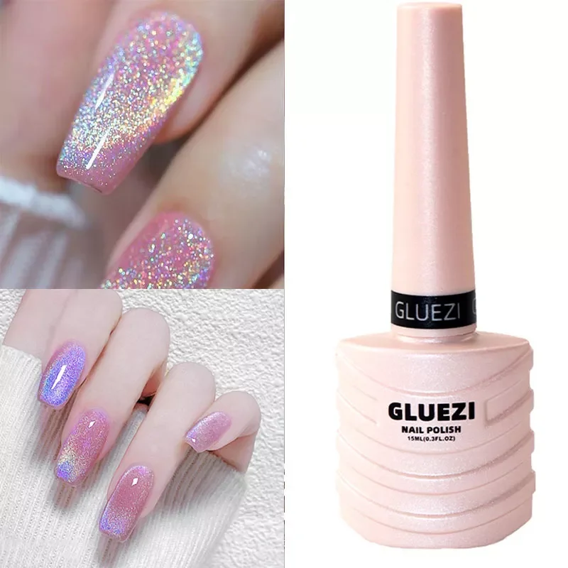 

Shiny Cat Eye Soak Off Gel Nail Polish Laser Rainbow Nail Varnish UV LED Gel for Nail Art Easy Coloring Manicure Tool 7ml/15ml