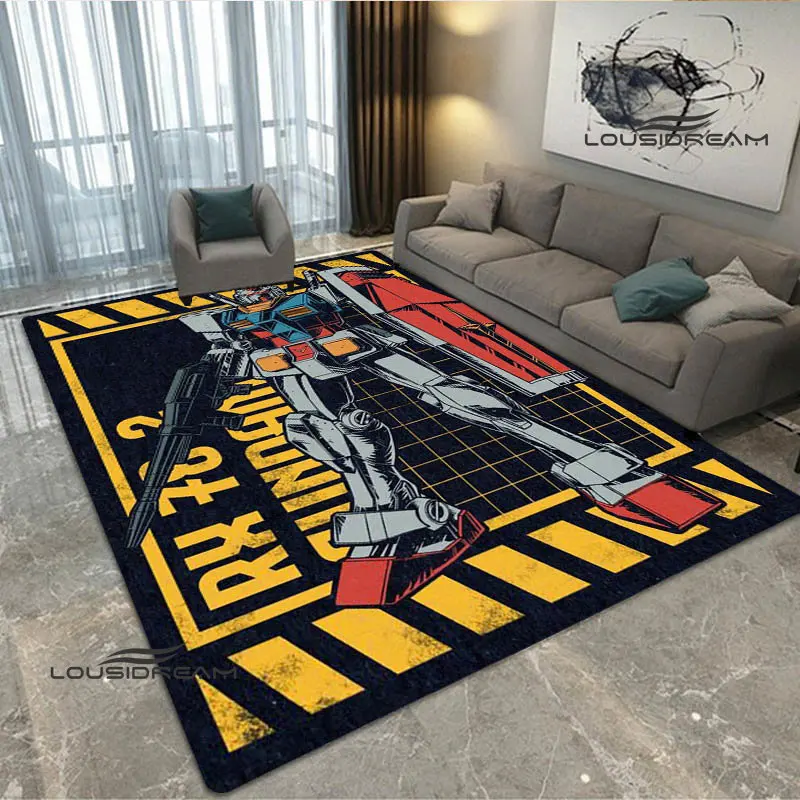 

Mobile Suit printed carpet Gundam Cartoon carpet bedroom decoration Yoga mat outdoor rug area rug Non -slip carpet birthday gift