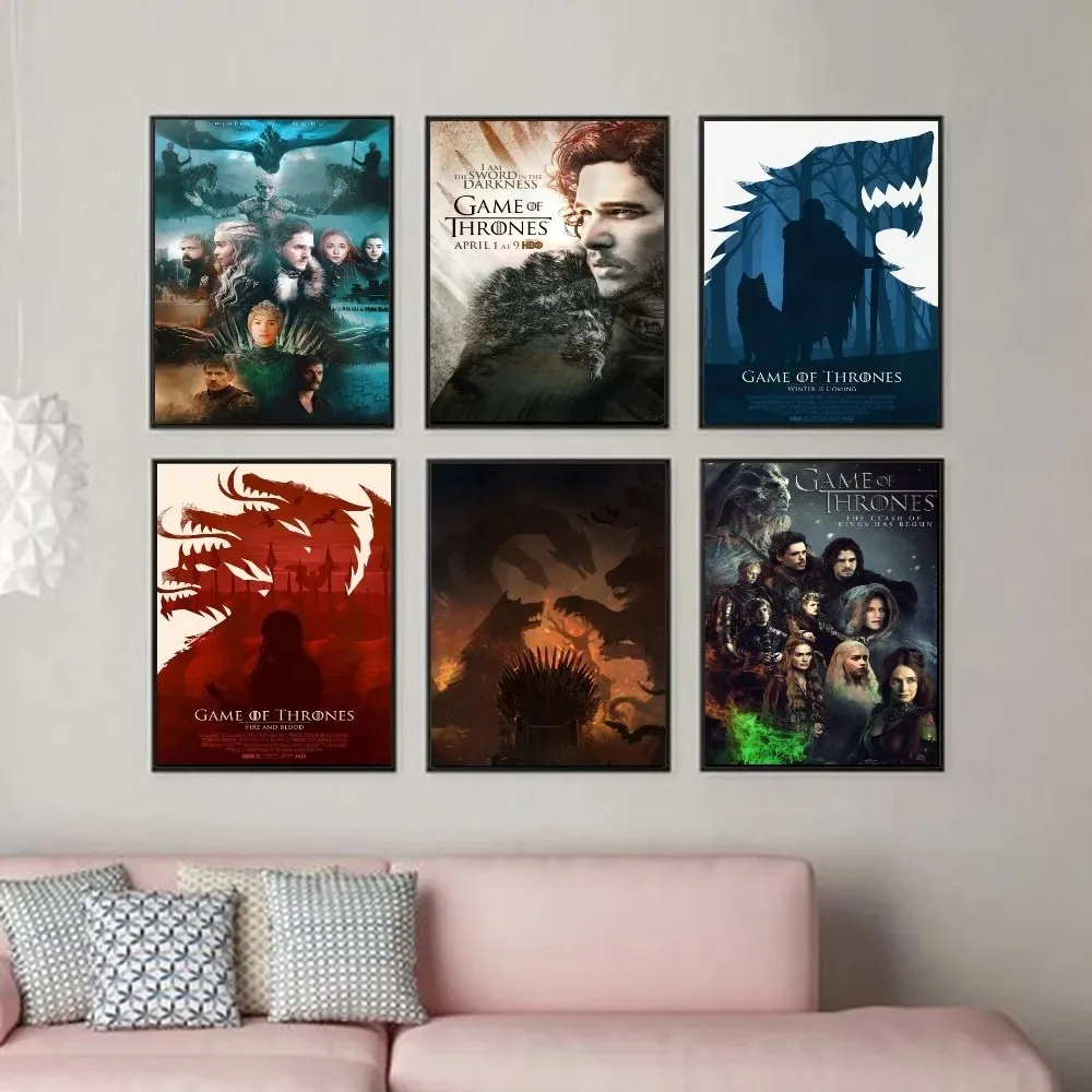 Современный стиль тема ТВ-игр печать на холсте без рамы