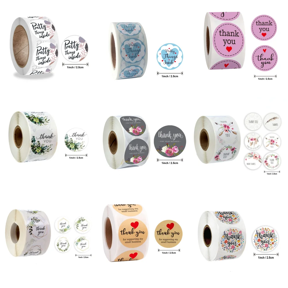 500 шт./рулон наклейки для подарков |