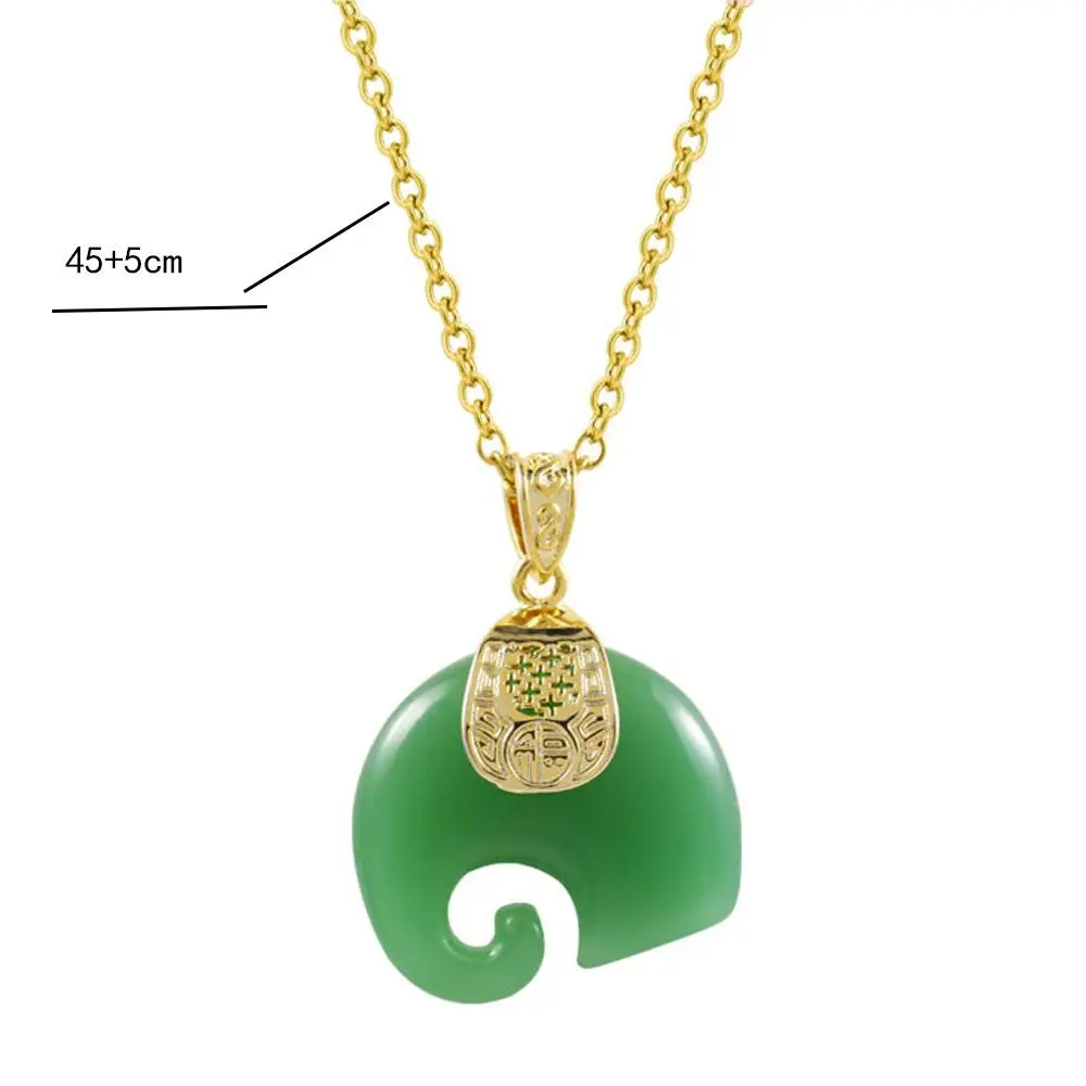 Женская цепочка золотого цвета с подвеской в виде слона | Ожерелья