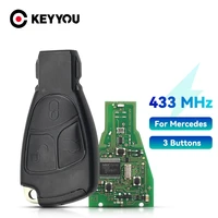 keyyou remote key case fob 433mhz 3 buttons for mercedes benz c e ml class sprinter control circuit board keyless