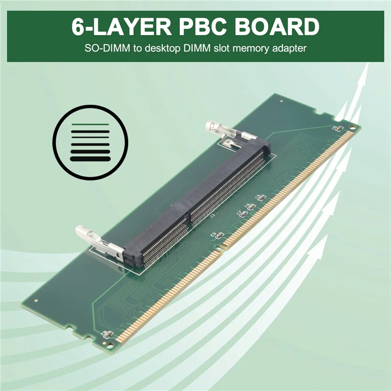 Фото 1,5 В DDR3 204-контактный адаптер для ноутбука SO-DIMM для настольного компьютера, слот DIMM-T44C №4