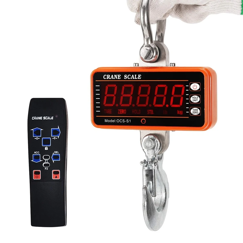 

Crane Scale 1000 Kg/2000 Lb Industrial Heavy Suspension Scale With Remote Control Electronic Weighing Machine Scale