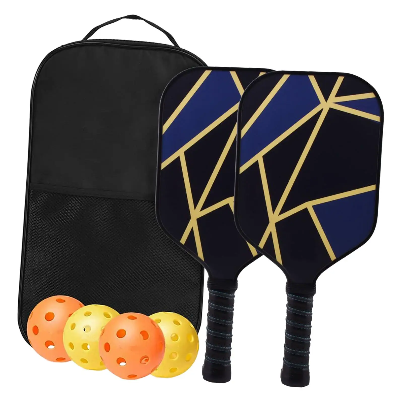 

2x Glass Fiber Pickleball Paddles Set for Indoor and Outdoor Tournament
