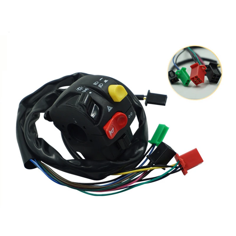 

Модификация мотоцикла подходит для переключателя руля 7/8, многофункциональный переключатель 6-в-1 для модификации сиденья