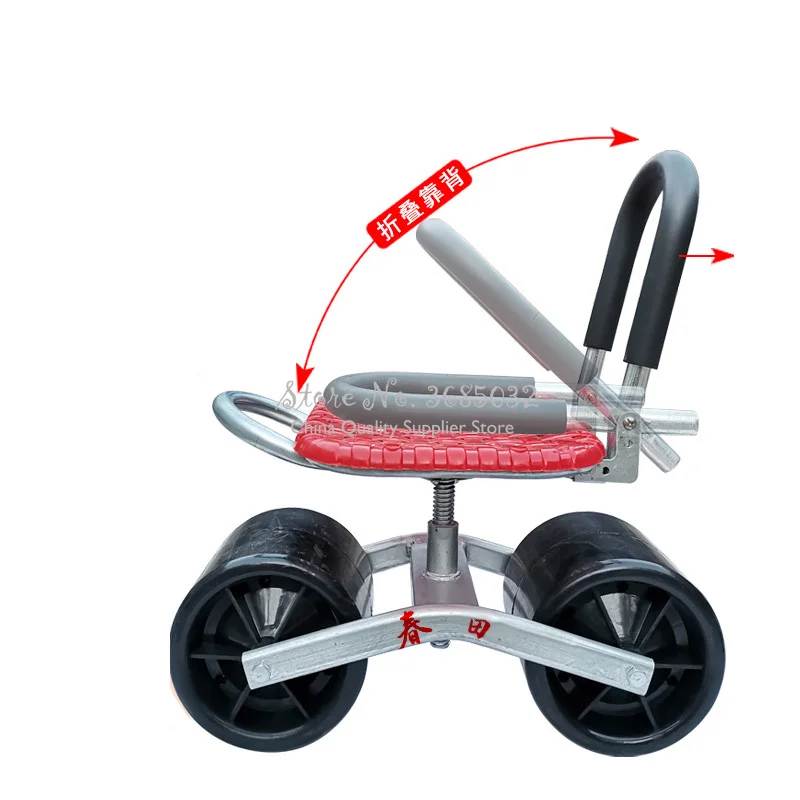 Planting Picking Stool With Wheels Garden Supplies