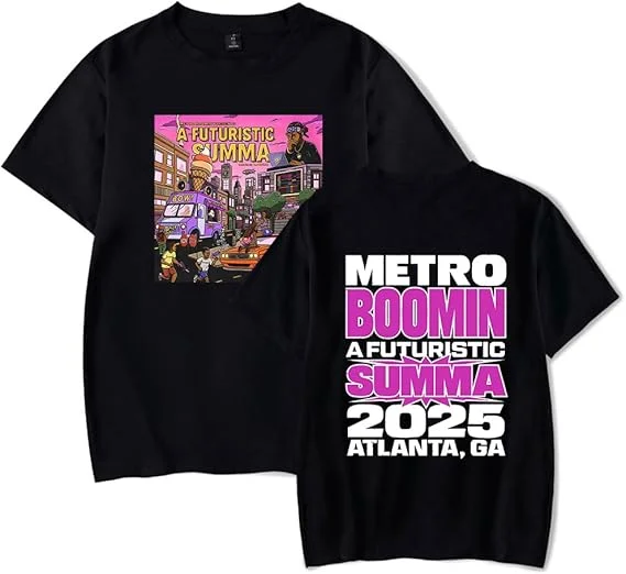 Фото Футболка Metro Boomin A Futuristic Summa Cover Merch для женщин/мужчин, унисекс, футболка с короткими рукавами, уличная одежда №1