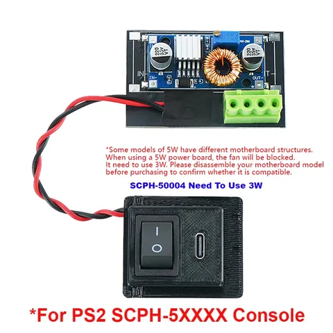 Сменный блок питания TicKnot типа C для платы питания PS2 для консоли PS2 Fat 3XXXX/5XXX, плата питания