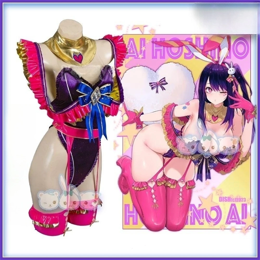 AGCOS аниме OSHI NO KO Hoshino Ai Doujin Bunny Girl косплей костюм женские милые купальники нижнее