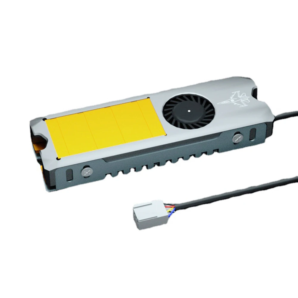 

M.2 SSD NVMe NGFF Heat Sink M2 2280 Solid State Hard Disk Radiator Cooling Pad with PWM Temperature Controlled Fan Heatsink